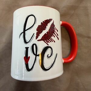 Red and White Love Mug